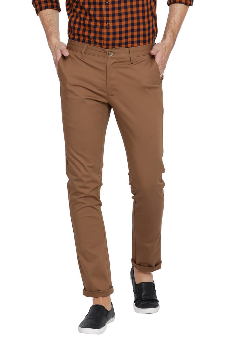 BASICS TAPERED FIT STRETCH TROUSER