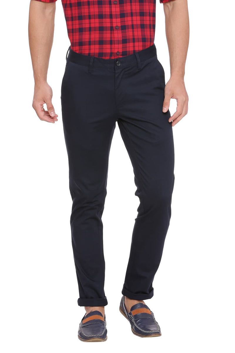 BASICS TAPERED FIT STRETCH TROUSER