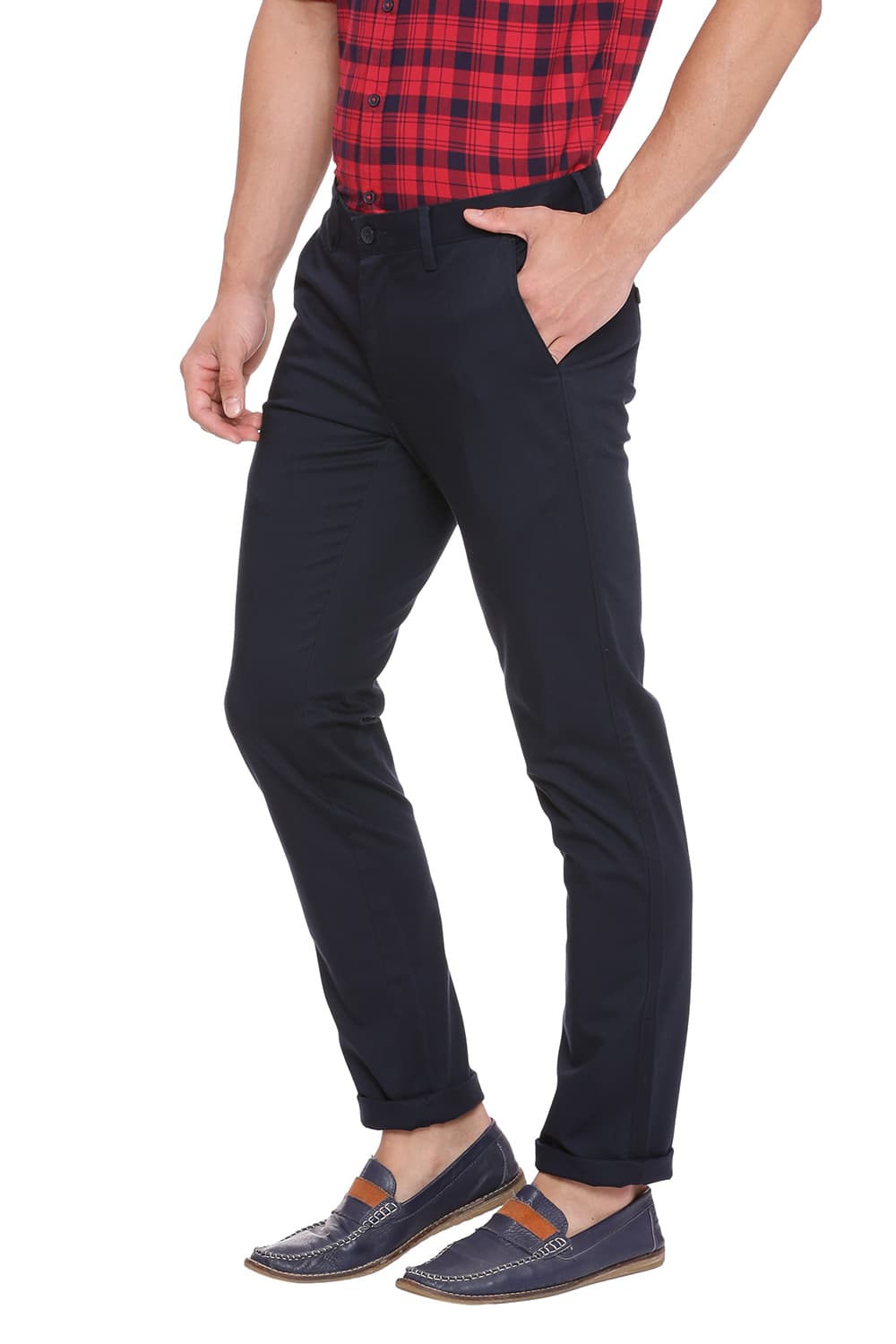 BASICS TAPERED FIT STRETCH TROUSER