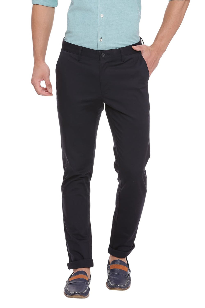 BASICS TAPERED FIT STRETCH TROUSER