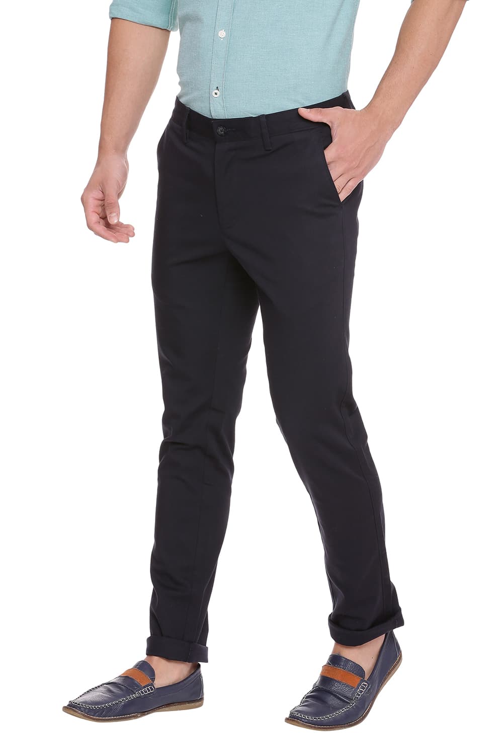 BASICS TAPERED FIT STRETCH TROUSER