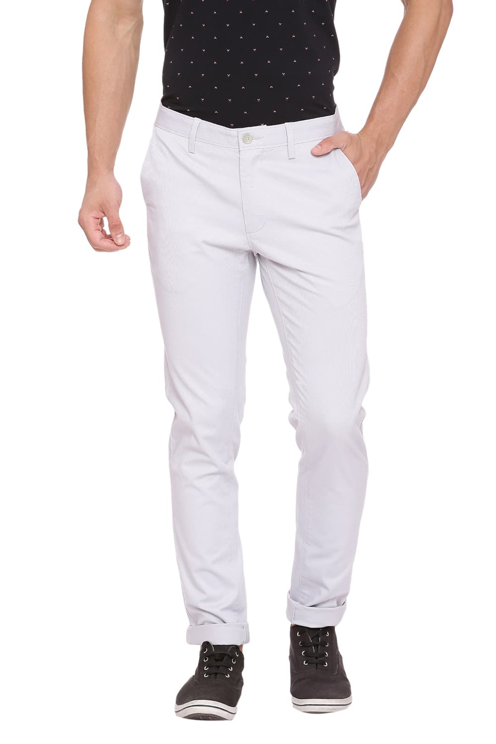 BASICS TAPERED FIT STRETCH TROUSER