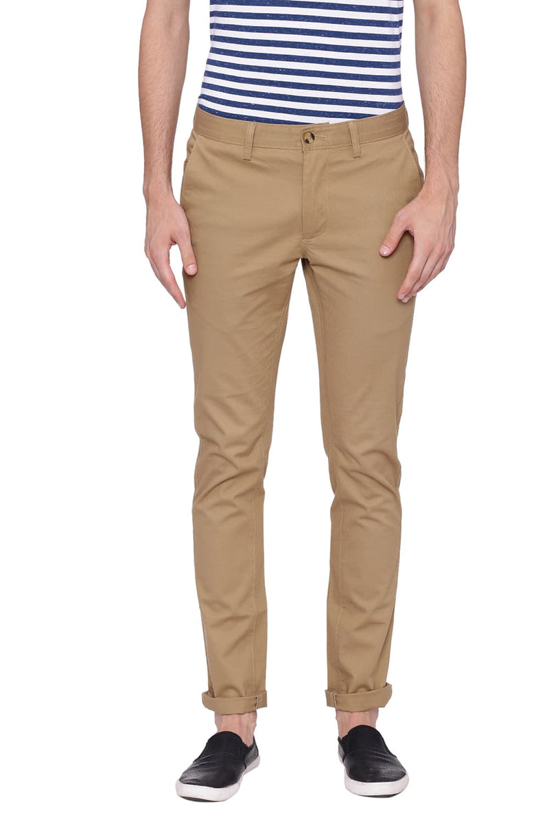 BASICS TAPERED FIT STRETCH TROUSER