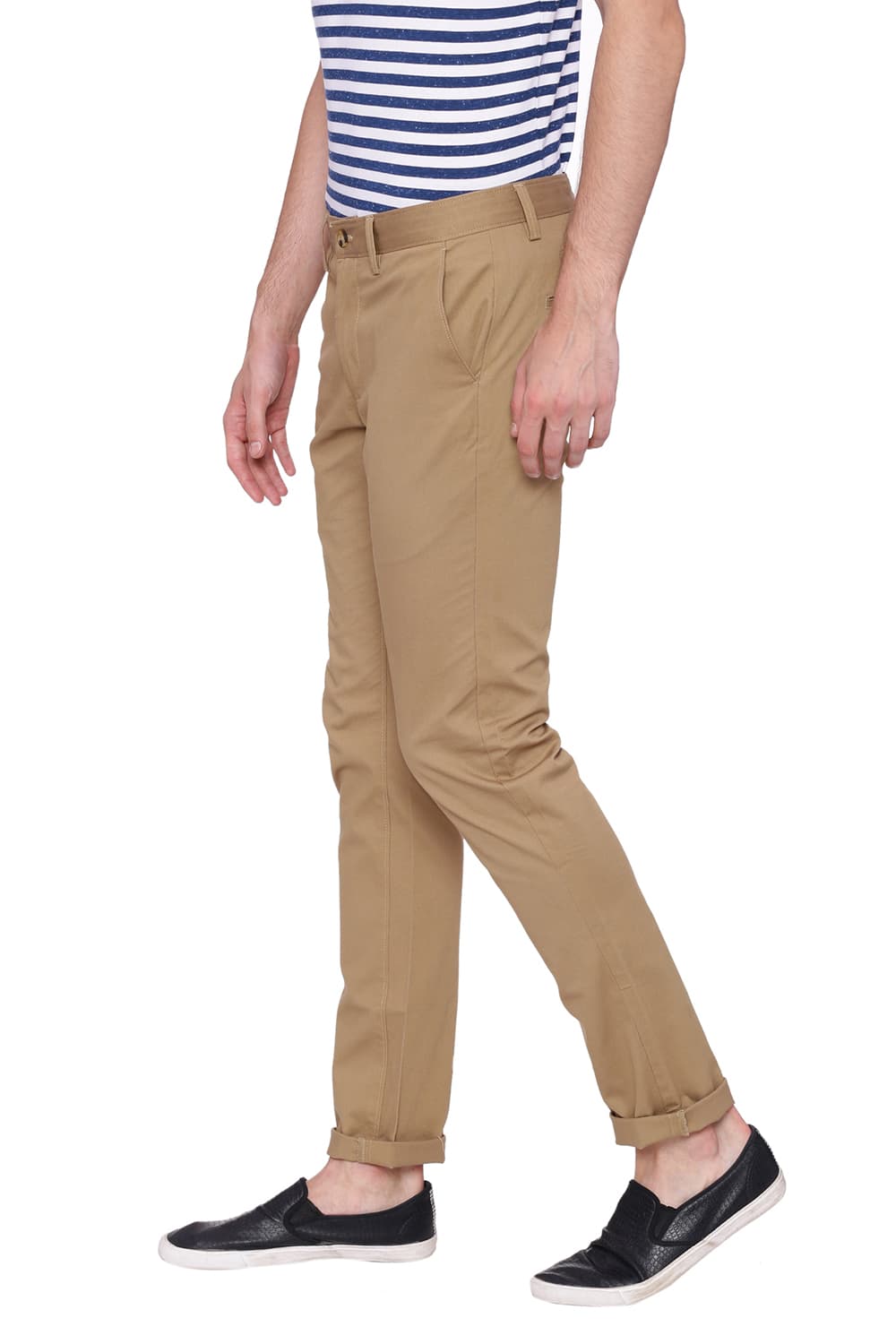 BASICS TAPERED FIT STRETCH TROUSER