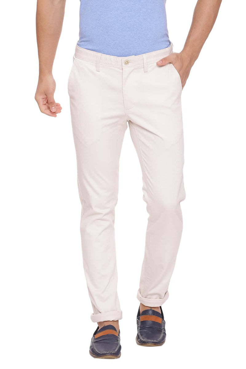 BASICS TAPERED FIT STRETCH TROUSER