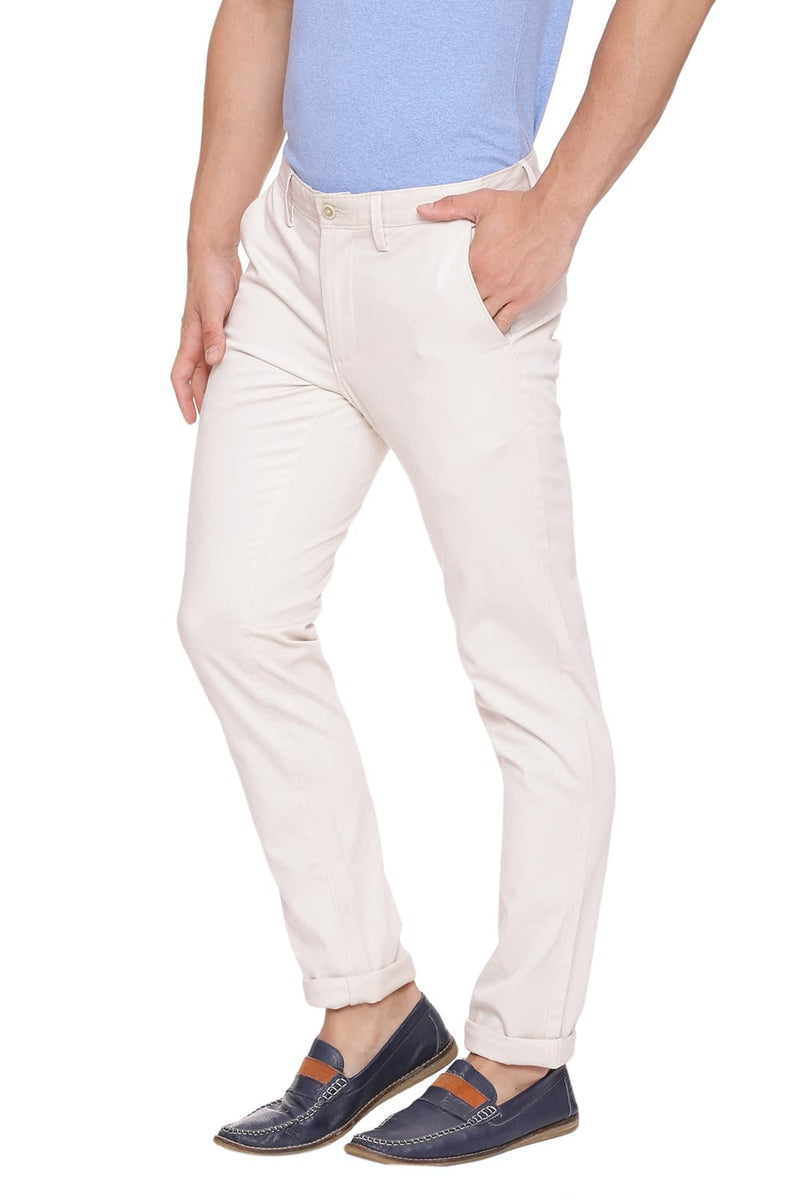 BASICS TAPERED FIT STRETCH TROUSER