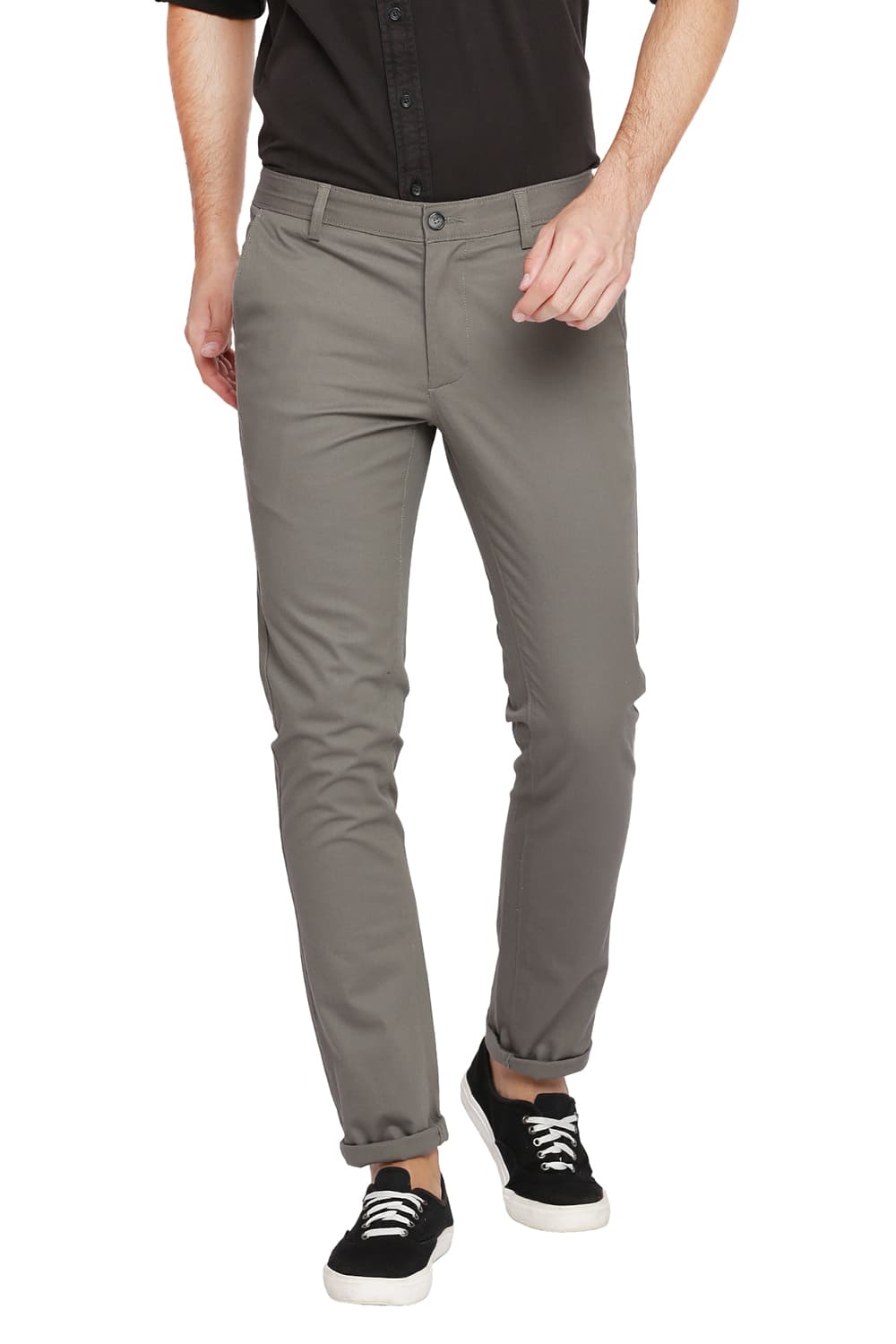 BASICS TAPERED FIT STRETCH TROUSER