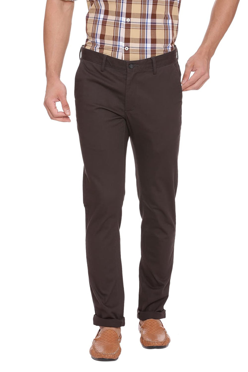 BASICS TAPERED FIT STRETCH TROUSER