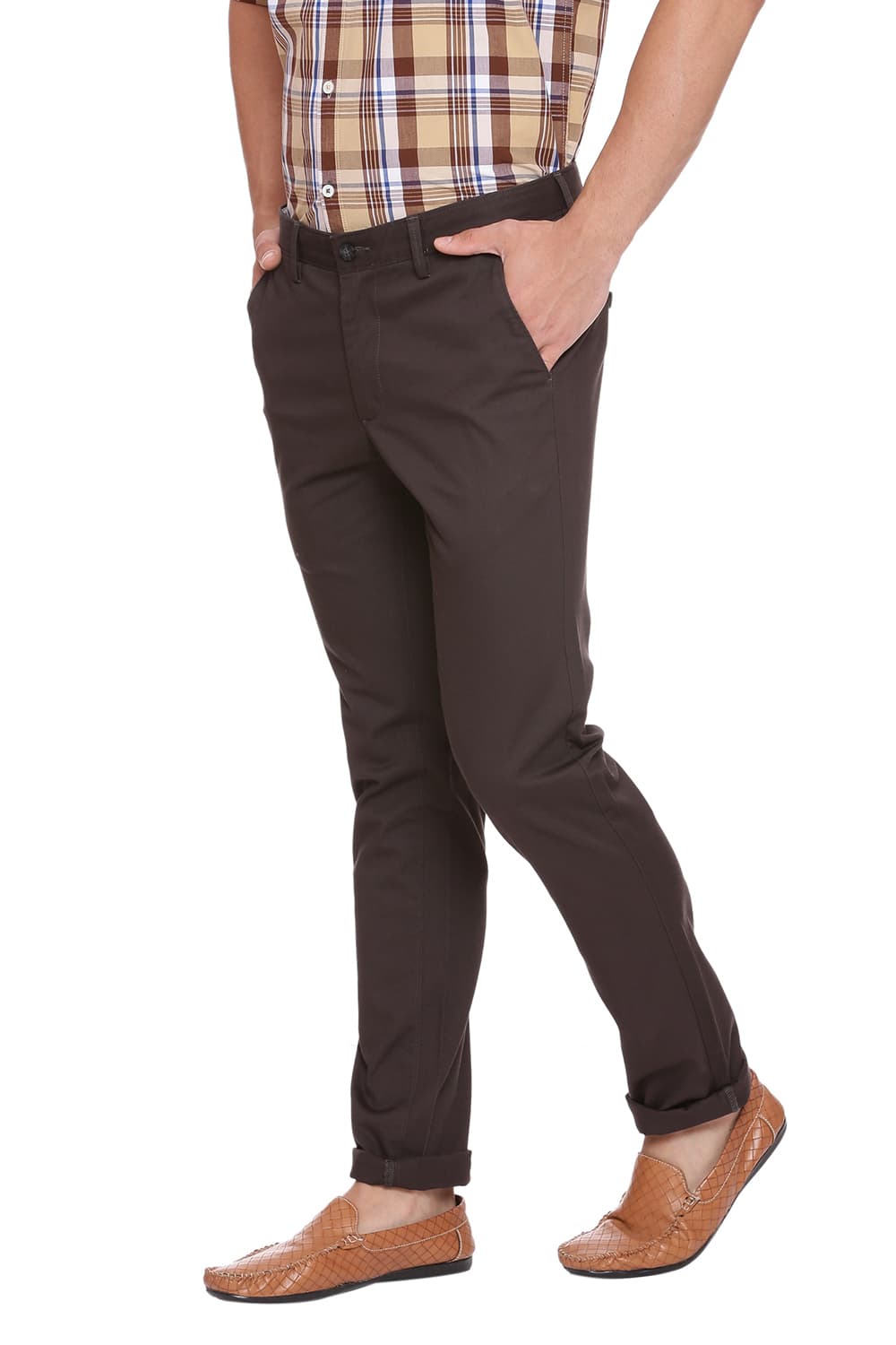 BASICS TAPERED FIT STRETCH TROUSER