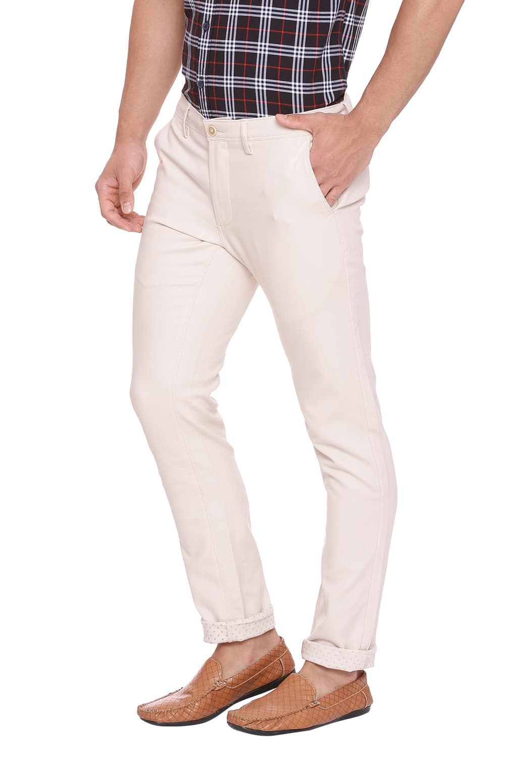 BASICS TAPERED FIT STRETCH TROUSER