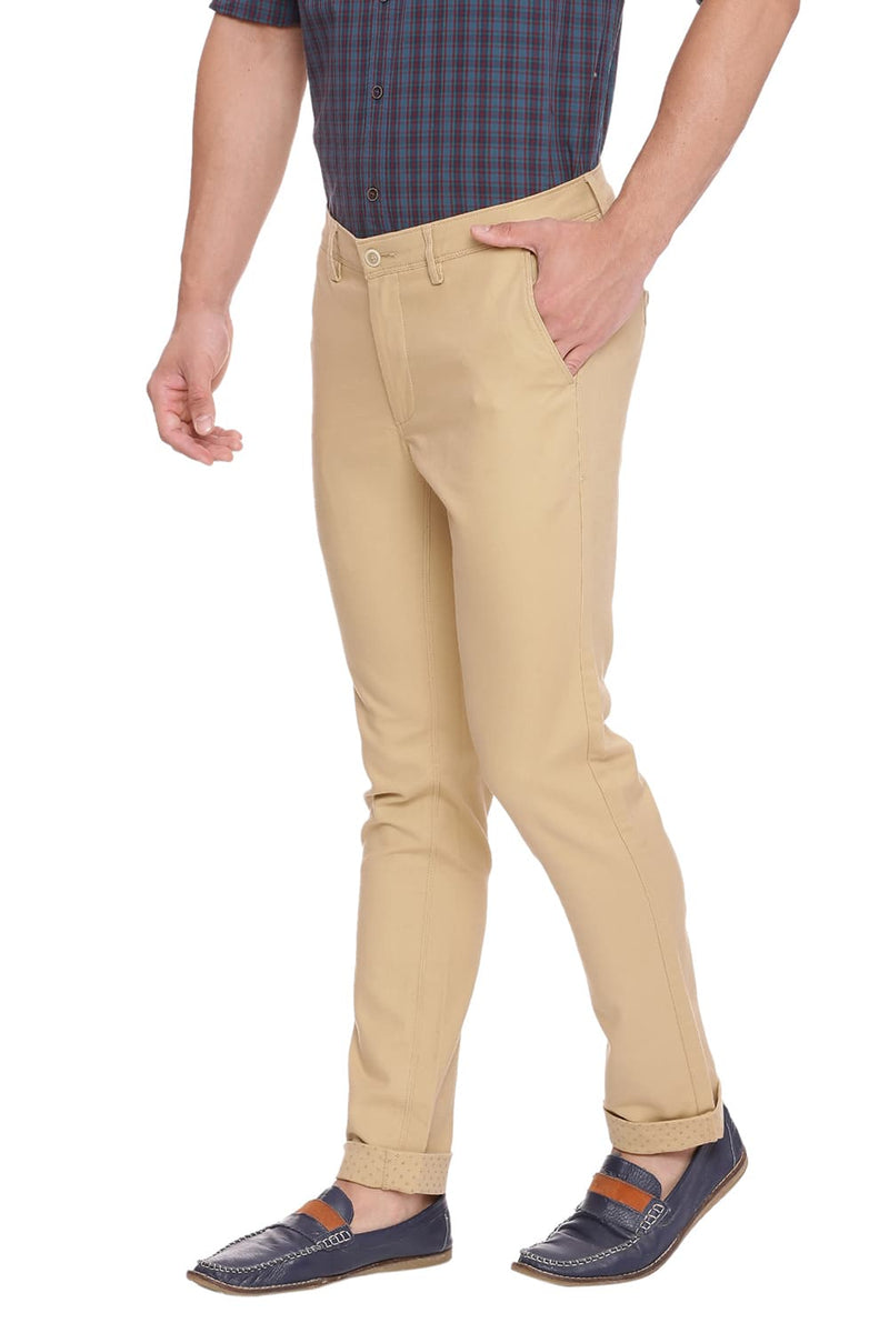 BASICS TAPERED FIT STRETCH TROUSER