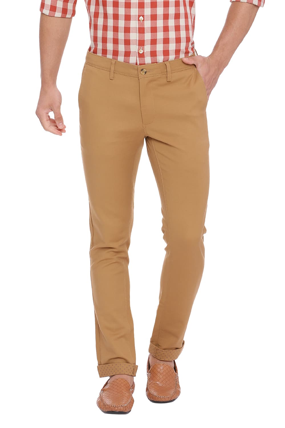 BASICS TAPERED FIT STRETCH TROUSER