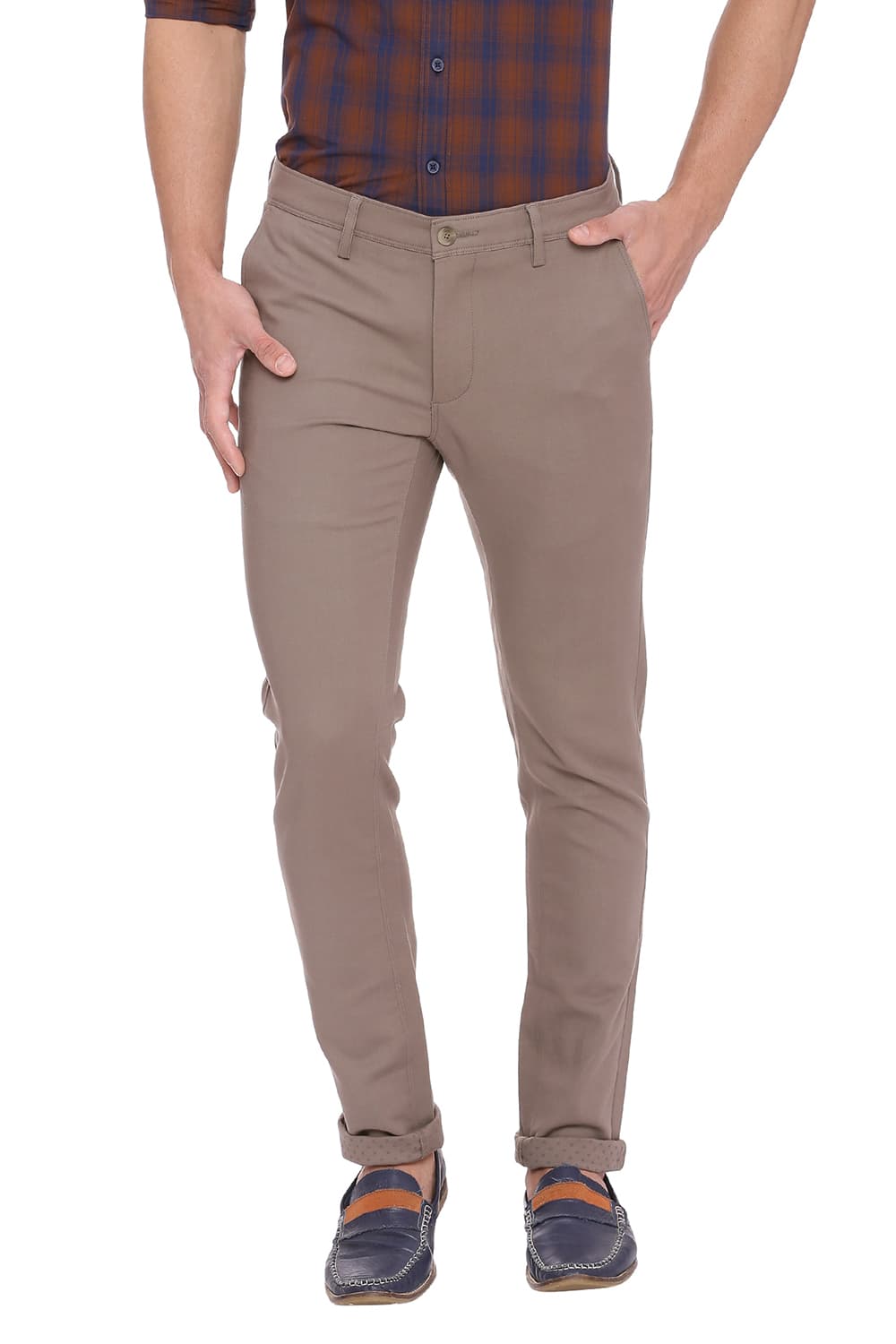 BASICS TAPERED FIT STRETCH TROUSER