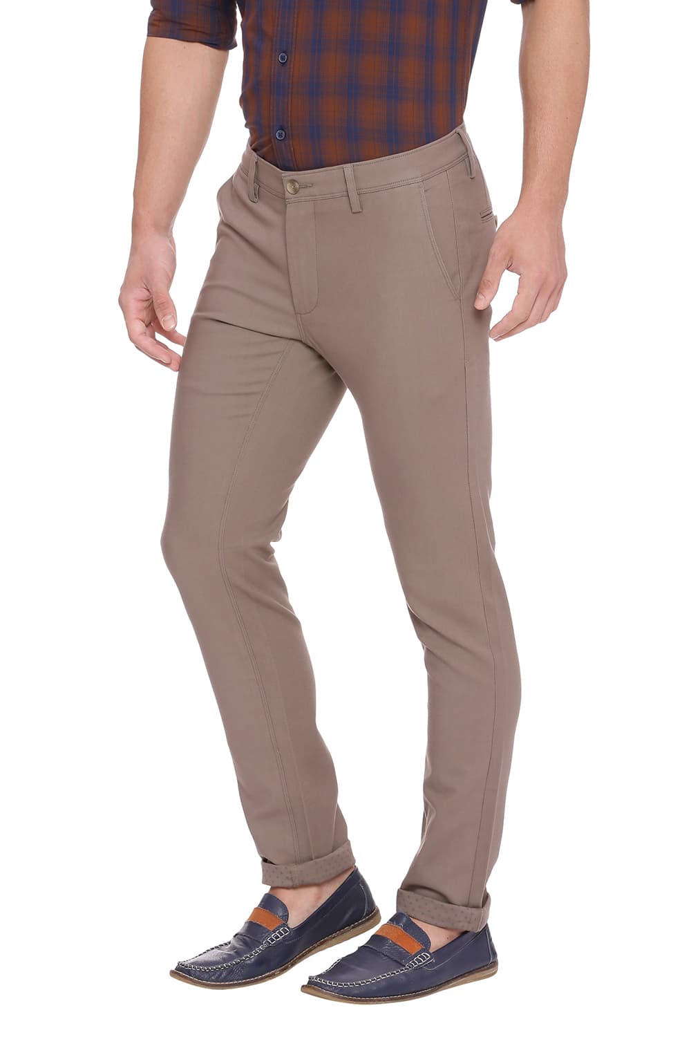 BASICS TAPERED FIT STRETCH TROUSER