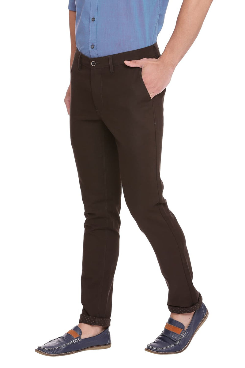 BASICS TAPERED FIT STRETCH TROUSER