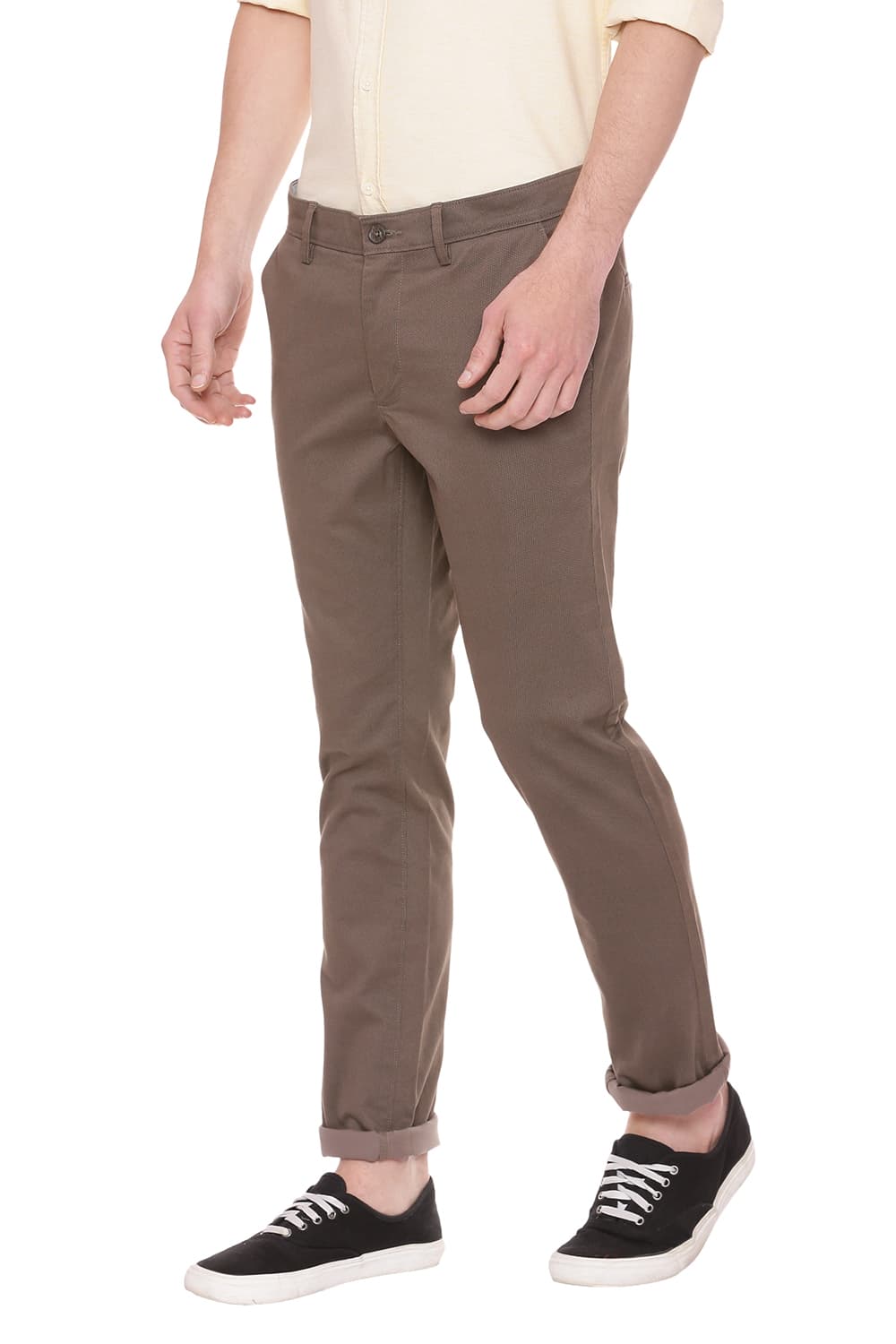 BASICS TAPERED FIT STRETCH TROUSER