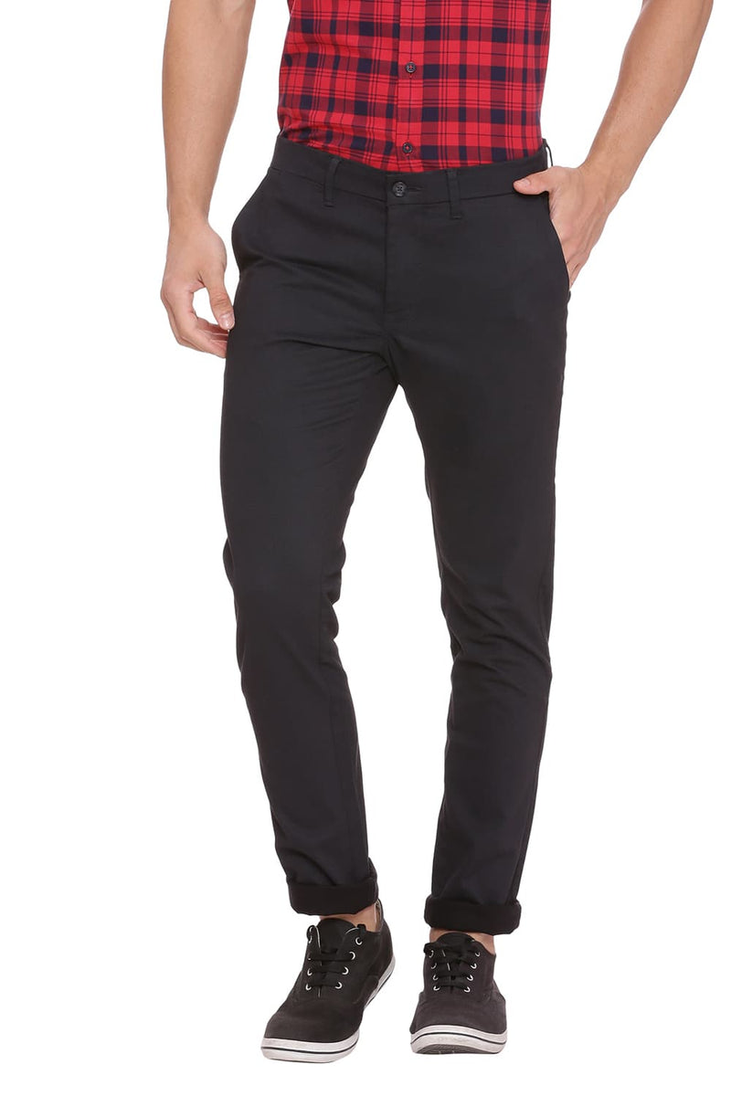 BASICS TAPERED FIT STRETCH TROUSER