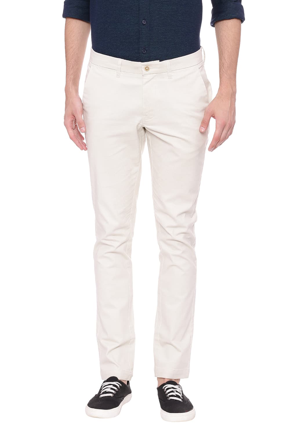 BASICS TAPERED FIT STRETCH TROUSER