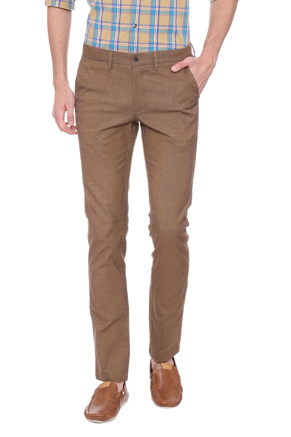 BASICS TAPERED FIT STRETCH TROUSER