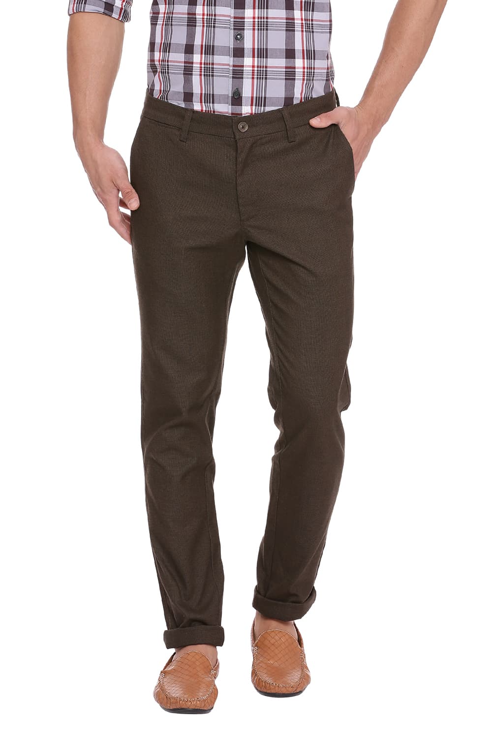 BASICS TAPERED FIT STRETCH TROUSER