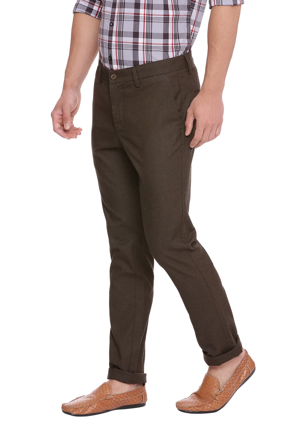 BASICS TAPERED FIT STRETCH TROUSER