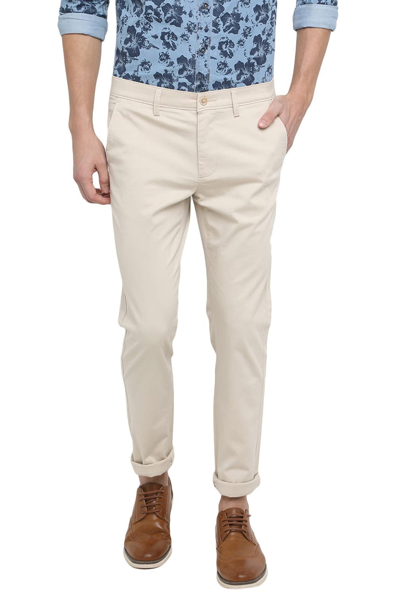 BASICS TAPERED FIT STRETCH TROUSER