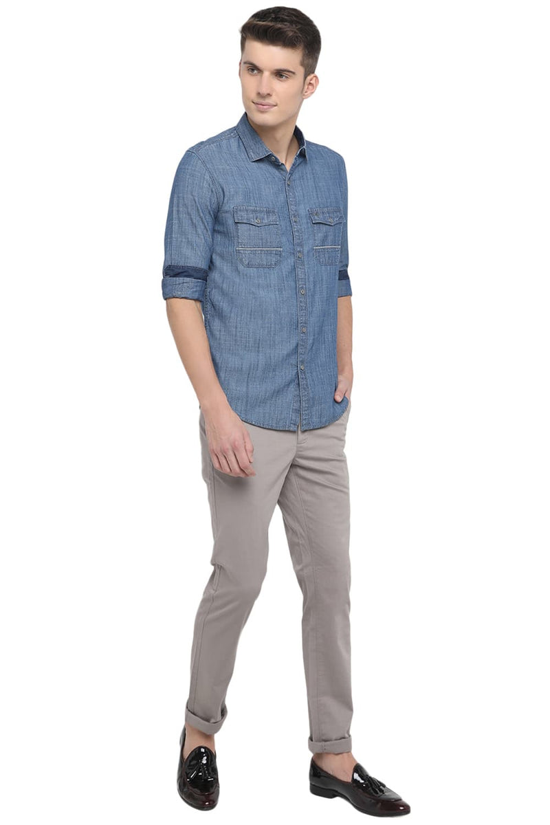 BASICS TAPERED FIT STRETCH TROUSER