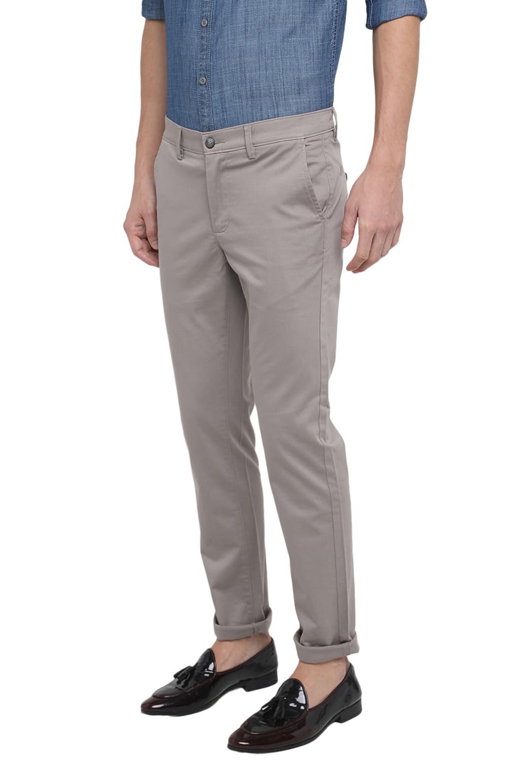 BASICS TAPERED FIT STRETCH TROUSER