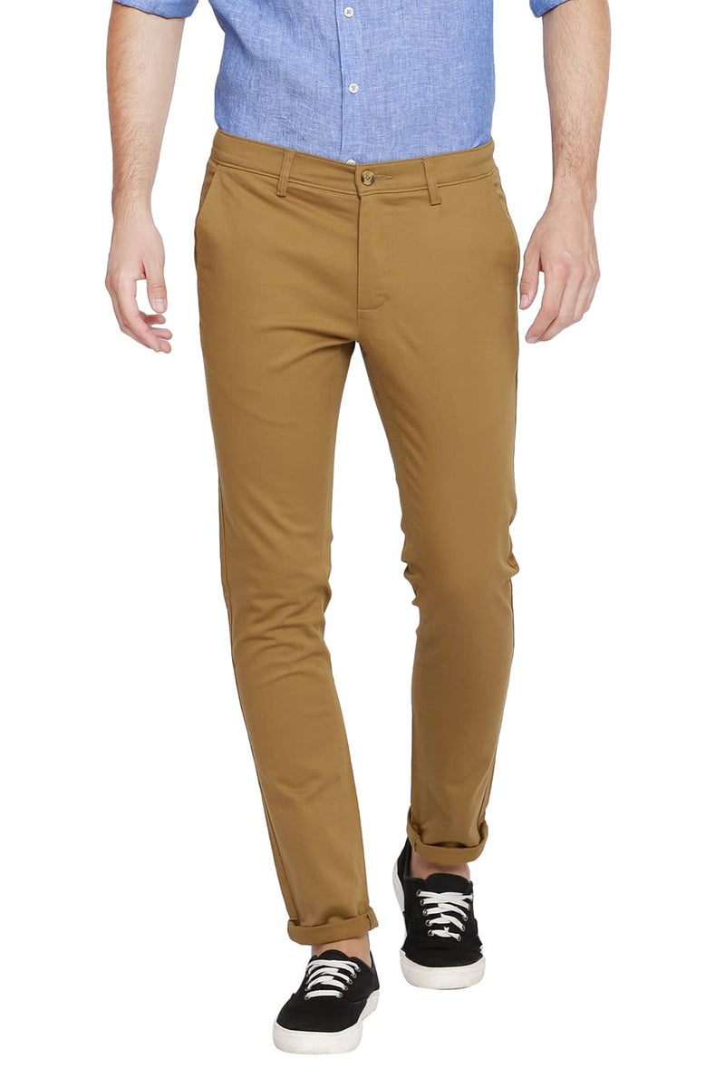 BASICS TAPERED FIT STRETCH TROUSER