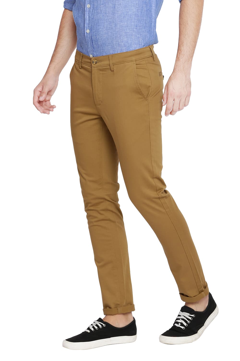 BASICS TAPERED FIT STRETCH TROUSER