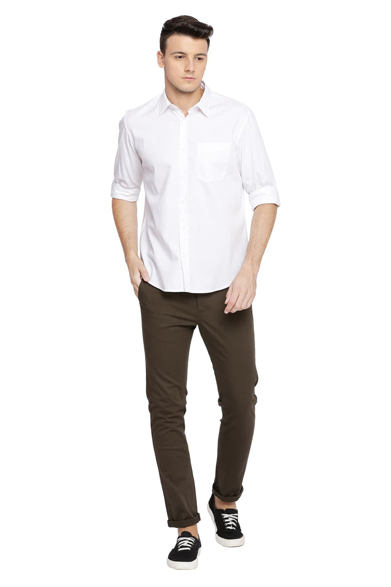 BASICS TAPERED FIT STRETCH TROUSER