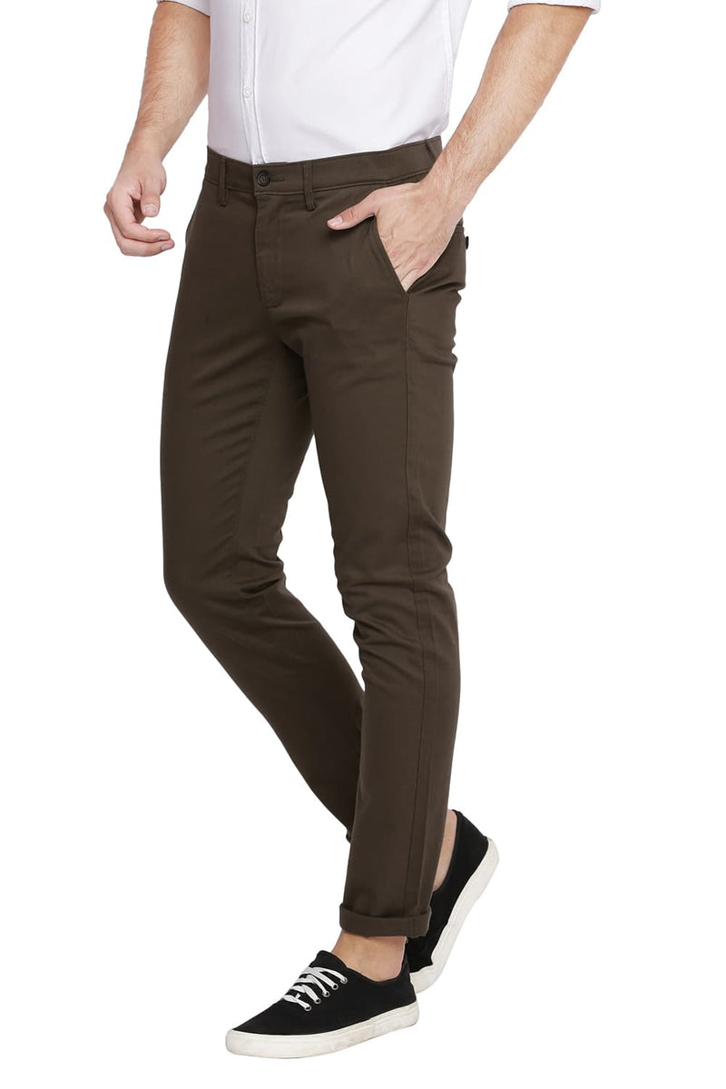 BASICS TAPERED FIT STRETCH TROUSER