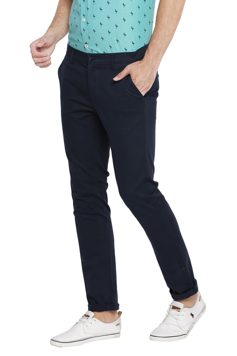 BASICS TAPERED FIT STRETCH TROUSER