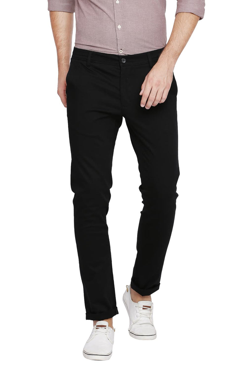 BASICS TAPERED FIT STRETCH TROUSER