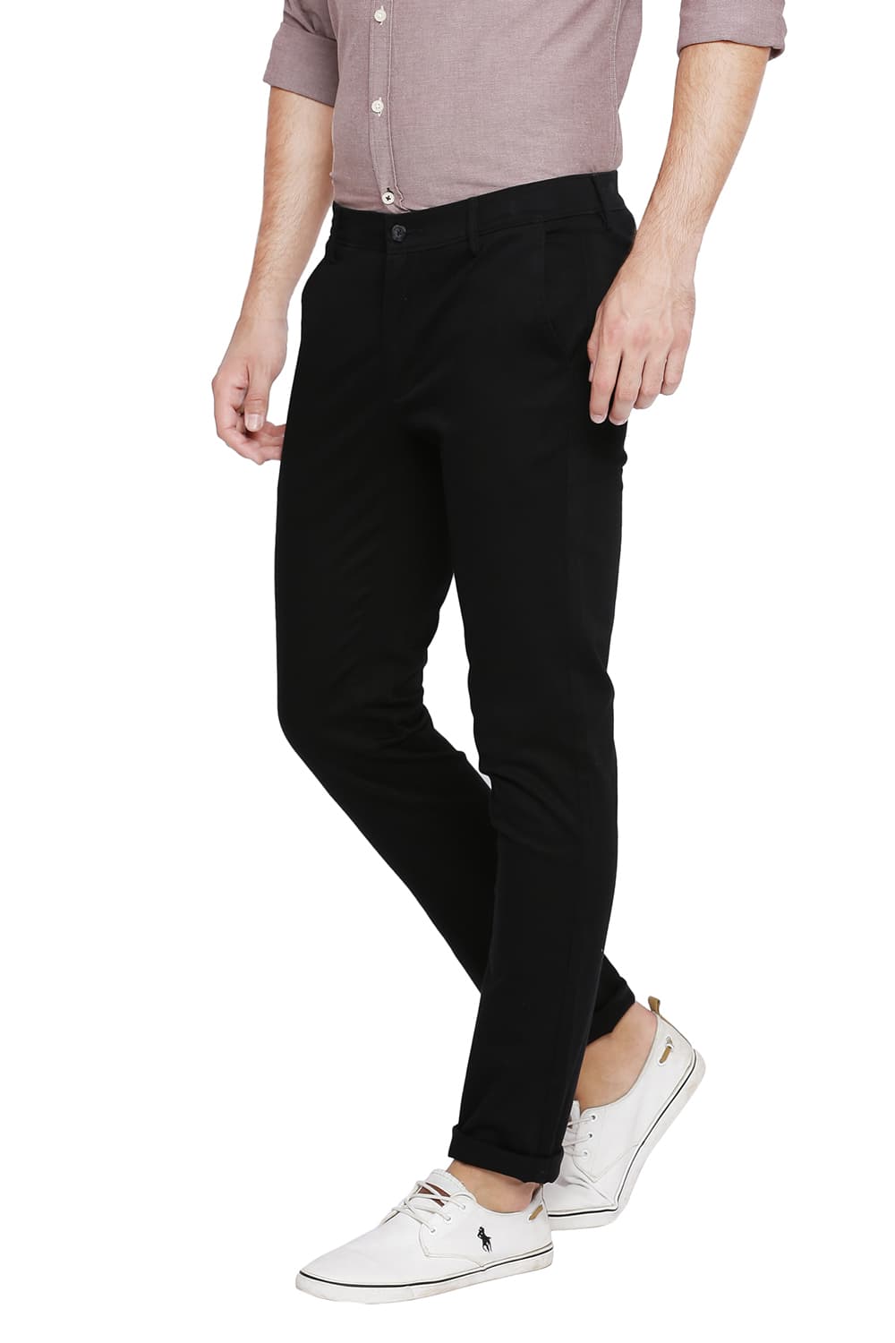 BASICS TAPERED FIT STRETCH TROUSER