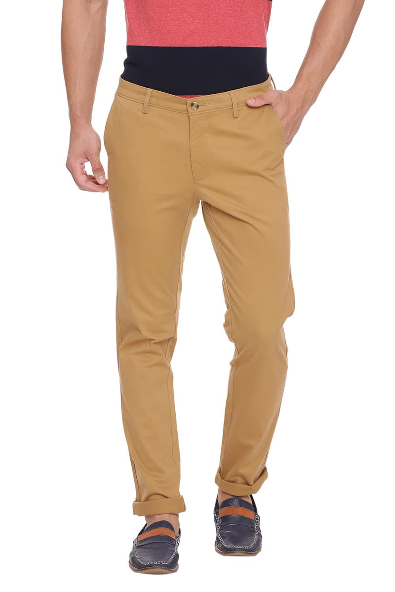 BASICS TAPERED FIT STRETCH TROUSER