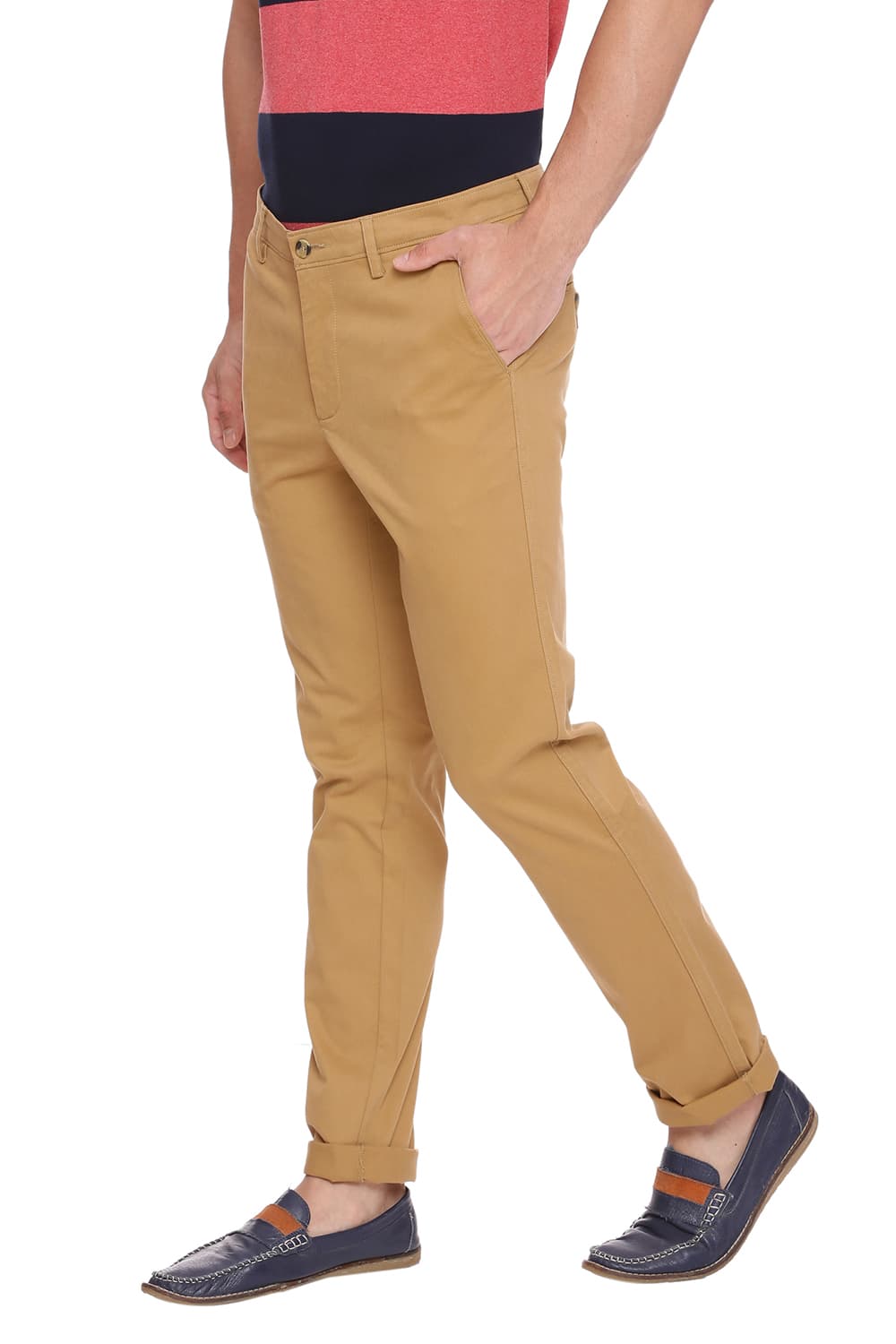 BASICS TAPERED FIT STRETCH TROUSER