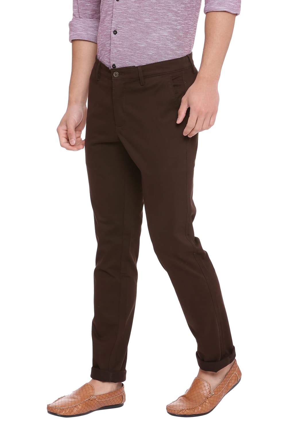 BASICS TAPERED FIT STRETCH TROUSER