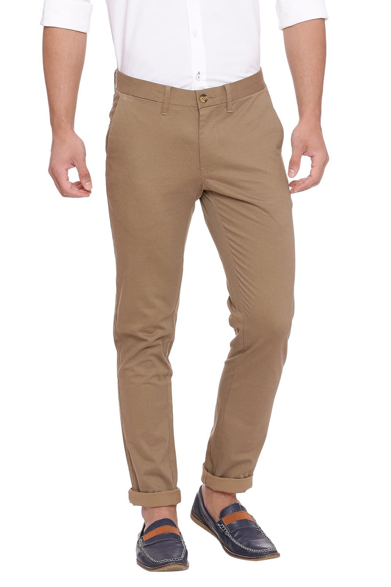 BASICS TAPERED FIT STRETCH TROUSER