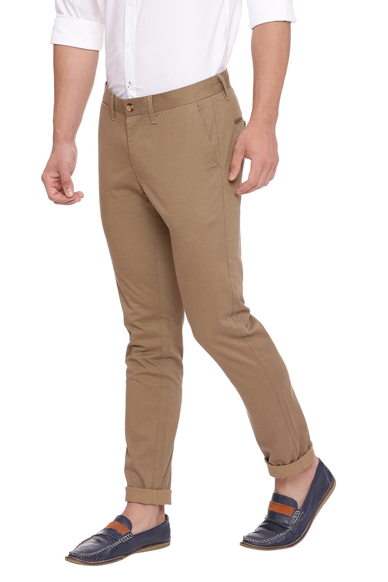 BASICS TAPERED FIT STRETCH TROUSER