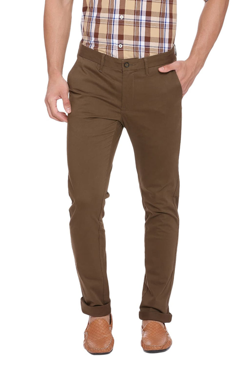 BASICS TAPERED FIT STRETCH TROUSER