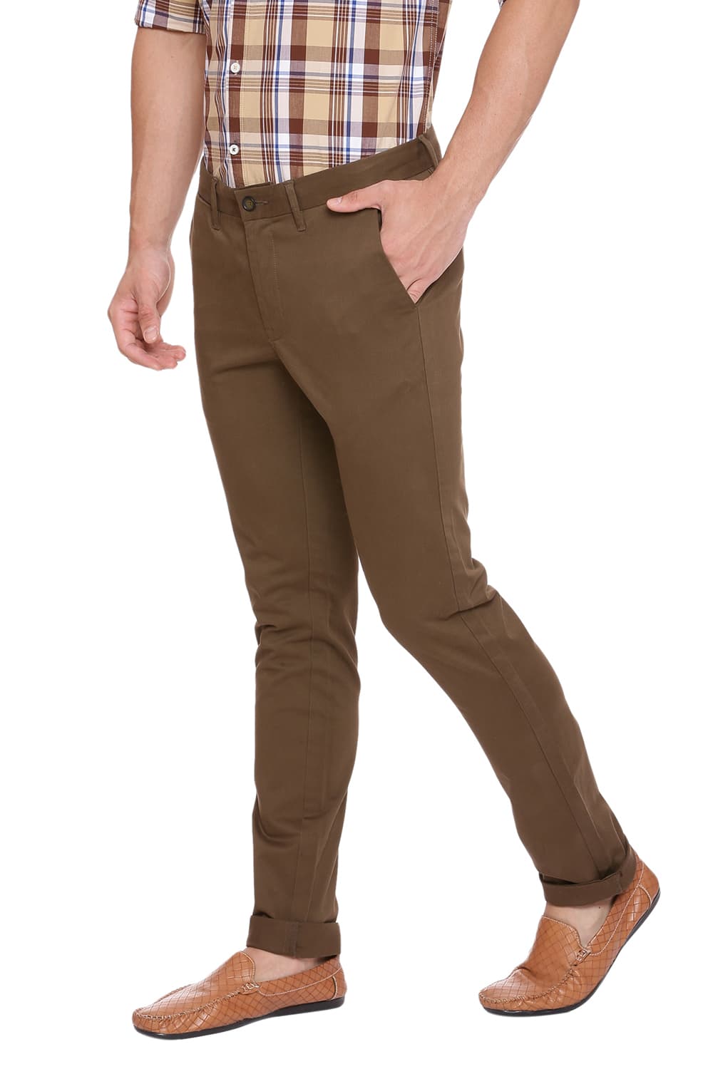 BASICS TAPERED FIT STRETCH TROUSER