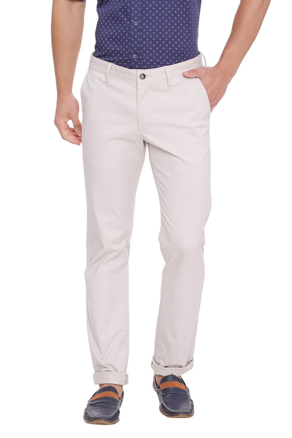 BASICS TAPERED FIT STRETCH TROUSER