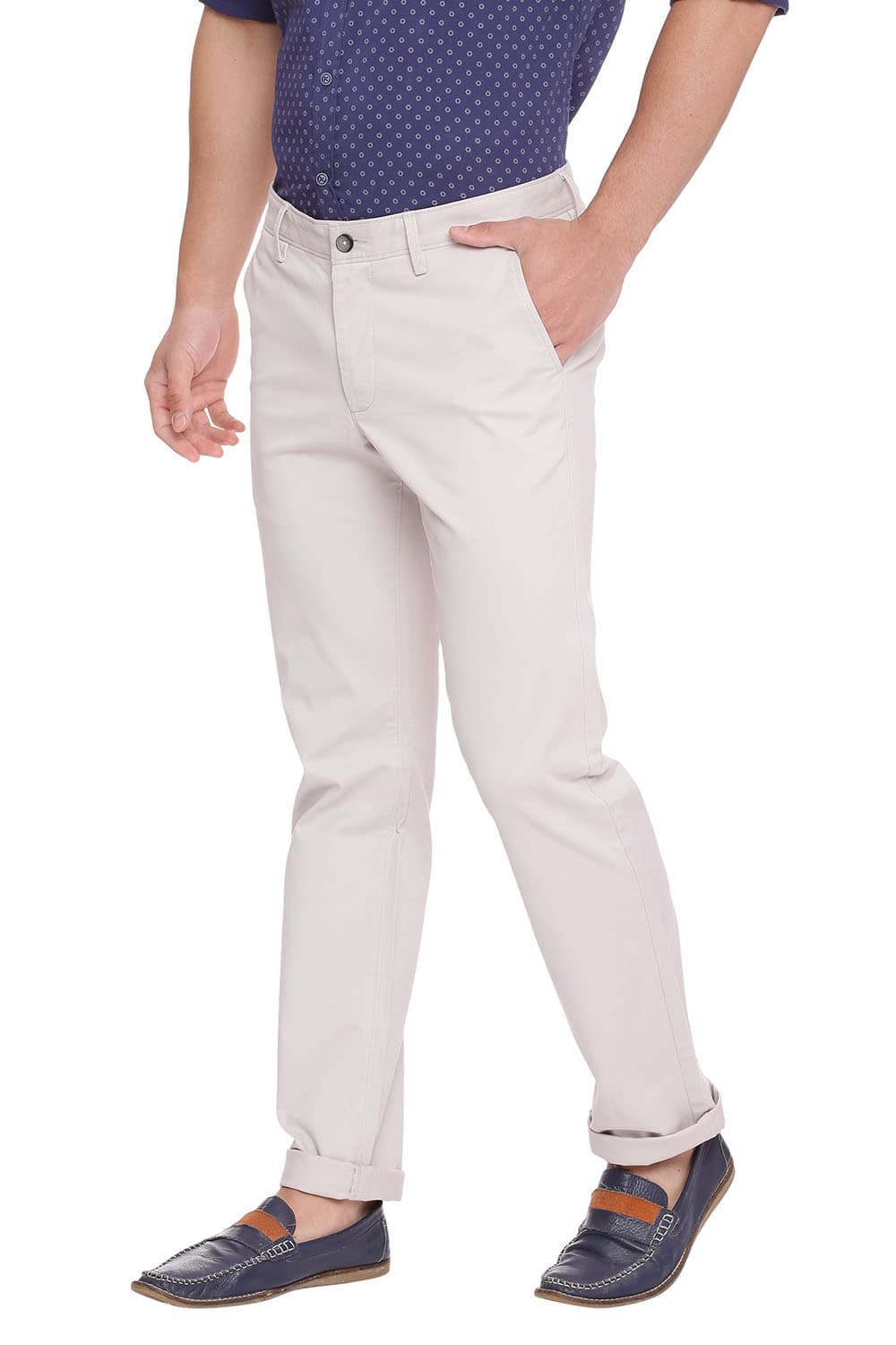 BASICS TAPERED FIT STRETCH TROUSER