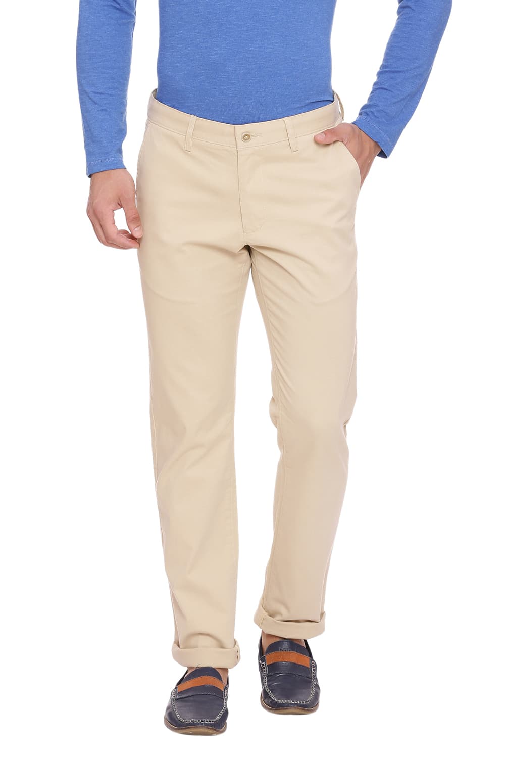 BASICS TAPERED FIT STRETCH TROUSER