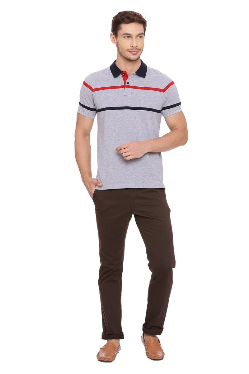 BASICS TAPERED FIT STRETCH TROUSER