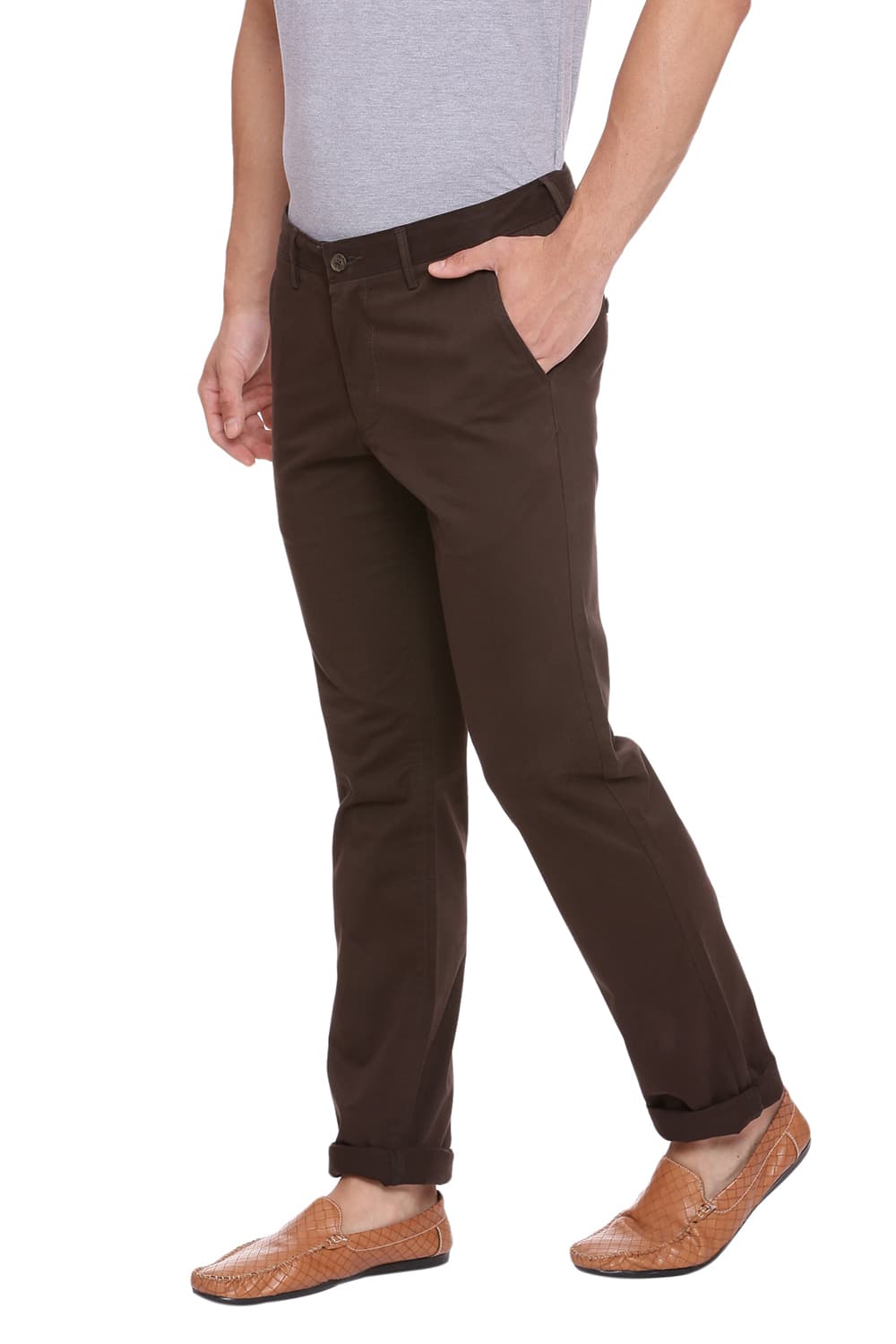 BASICS TAPERED FIT STRETCH TROUSER