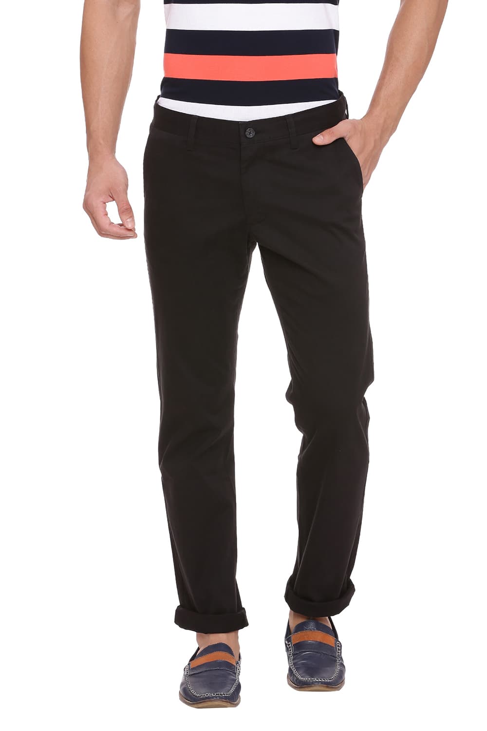 BASICS TAPERED FIT STRETCH TROUSER