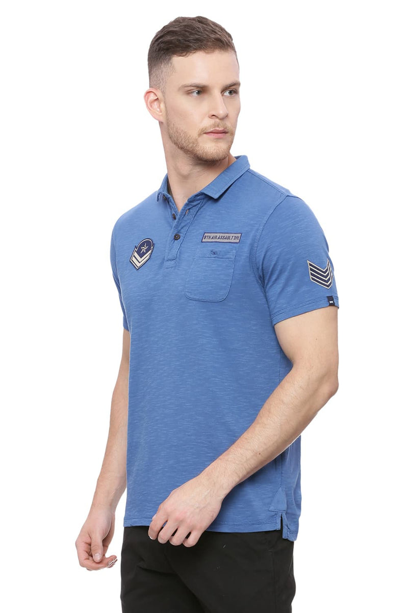 BASICS MUSCLE FIT POLO T SHIRT