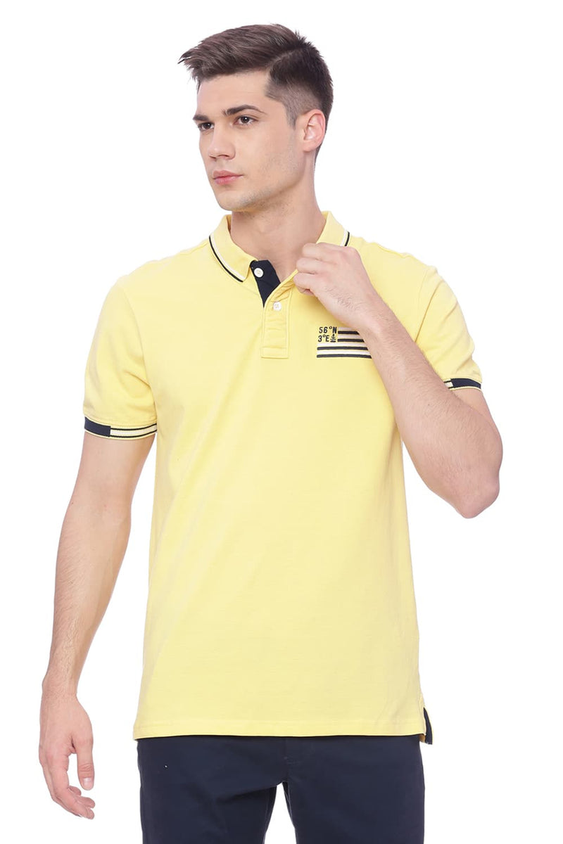 BASICS MUSCLE FIT POLO T SHIRT